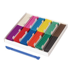 Пластилин классический ПИФАГОР &laquo;ЭНИКИ-БЕНИКИ&raquo;, 12 цветов, 240 г, со стеком, картонная упаковка, 100973