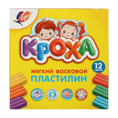 Пластилин мягкий ЛУЧ &laquo;Кроха&raquo;, 12 цветов, 180 г, со стеком, картонная упаковка, 23С 1484-08