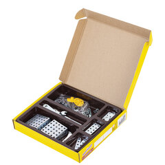 Конструктор металлический ЮНЛАНДИЯ &laquo;Для уроков труда №4&raquo;, развивающий, 130 элементов, 104682