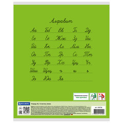 Тетрадь 12 л. BRAUBERG КЛАССИКА, линия, обложка картон, ЗЕЛЕНАЯ, 104726