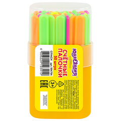 Счетные палочки ЮНЛАНДИЯ &laquo;ЛЁГКИЙ СЧЁТ&raquo;, 50 штук, ассорти, в пластиковом пенале, 104754