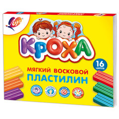 Пластилин мягкий ЛУЧ &laquo;Кроха&raquo;, 16 цветов, 240 г, со стеком, картонная упаковка, 28С 1646-08