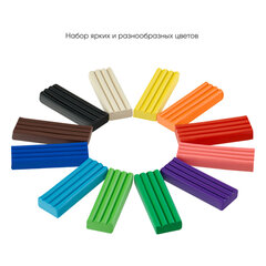 Пластилин классический ГАММА &laquo;Классический&raquo;, 12 цветов, 240 г, со стеком, картонная упаковка, 281033