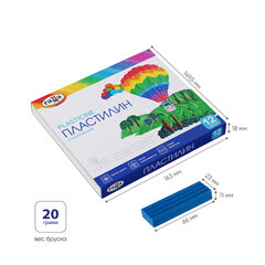 Пластилин классический ГАММА &laquo;Классический&raquo;, 12 цветов, 240 г, со стеком, картонная упаковка, 281033