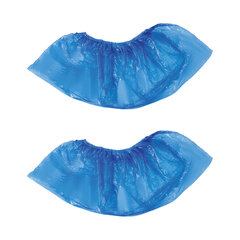 Бахилы КОМПЛЕКТ 100 штук (50 пар), ОСОБО ПРОЧНЫЕ, размер 40&times;15 см, 55 мкм, 6 г, ПНД, LAIMA, 104980