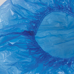 Бахилы КОМПЛЕКТ 100 штук (50 пар), ОСОБО ПРОЧНЫЕ, размер 40&times;15 см, 55 мкм, 6 г, ПНД, LAIMA, 104980