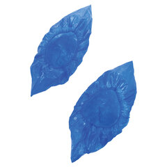 Бахилы КОМПЛЕКТ 30 штук (15 пар), СВЕРХПРОЧНЫЕ, двойная резинка, 40&times;14 см, 100 мкм, 10 г, LAIMA, 104981