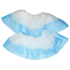 Бахилы КОМПЛЕКТ 50 штук (25 пар), ДВОЙНЫЕ (со стелькой), 40&times;14 см, 80 мкм, 6,5 г, ПНД, LAIMA, 104982