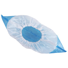 Бахилы КОМПЛЕКТ 50 штук (25 пар), ДВОЙНЫЕ (со стелькой), 40&times;14 см, 80 мкм, 6,5 г, ПНД, LAIMA, 104982