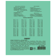 Тетрадь ЗЕЛЁНАЯ обложка 12 л., клетка с полями, офсет №2 ЭКОНОМ, &laquo;ПИФАГОР&raquo;, 104984
