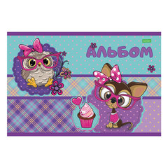 Альбом для рисования, А4, 24 листа, скоба, обложка офсет, HATBER ECO, 205&times;290 мм, Ассорти, 058404