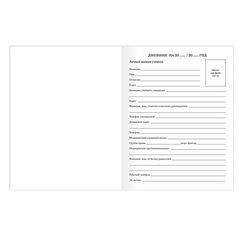 Дневник 1-11 класс 40 л., на скобе, ПИФАГОР, обложка картон, БЕЛЫЙ, 105509