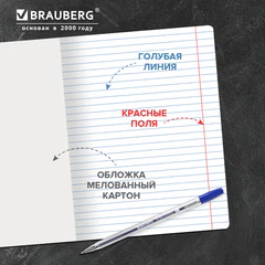Тетрадь 18 л. BRAUBERG "КЛАССИКА NEW", линия, обложка картон, АССОРТИ (5 видов), 105700