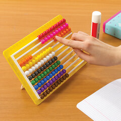 Счеты детские ЮНЛАНДИЯ &laquo;Обучение счету и развитие моторики!&raquo;, 230&times;150 мм, с подставкой, 105858