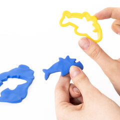 Пластилин в ведерке ЮНЛАНДИЯ &laquo;ПОДВОДНЫЙ МИР&raquo;, 5 цветов, 300 г, 3 формочки, ВЫСШЕЕ КАЧЕСТВО, 105860