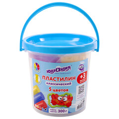 Пластилин в ведерке ЮНЛАНДИЯ &laquo;ПОДВОДНЫЙ МИР&raquo;, 5 цветов, 300 г, 3 формочки, ВЫСШЕЕ КАЧЕСТВО, 105860