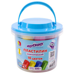Пластилин в ведерке ЮНЛАНДИЯ &laquo;ПОДВОДНЫЙ МИР&raquo;, 10 цветов, 500 г, ВЫСШЕЕ КАЧЕСТВО, 105861