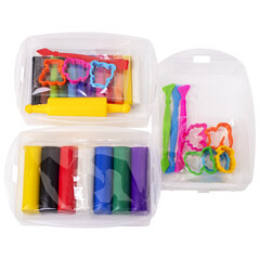 Пластилин в боксе ЮНЛАНДИЯ &laquo;ЮНЛАНДИК В ЗООПАРКЕ&raquo;, 12 цветов, 620 г, скалка, 4 стека, 8 формочек, 105866