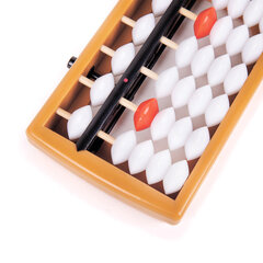 Счеты Абакус (соробан) белые ЮНЛАНДИЯ &laquo;Ментальная арифметика&raquo;, 13 разрядов, кнопка обнуления, 106238