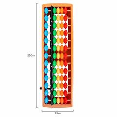 Счеты Абакус (соробан) радужные ЮНЛАНДИЯ &laquo;Ментальная арифметика&raquo;, 13 разрядов кнопка обнуления, 106239