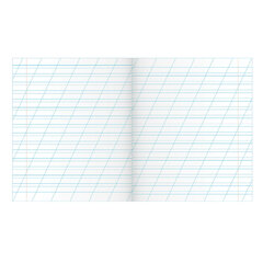 Тетрадь ЗЕЛЁНАЯ обложка 12 л., косая линия с полями, офсет, &laquo;ПЗБМ&raquo;, 19971