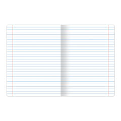 Тетрадь ЗЕЛЁНАЯ обложка, 12 л., линия с полями, офсет, ПЗБМ, 19988