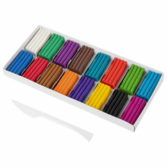 Пластилин классический ЮНЛАНДИЯ &laquo;ЮНЫЙ ВОЛШЕБНИК&raquo;, 16 цветов, 240 грамм, СО СТЕКОМ, ВЫСШЕЕ КАЧЕСТВО, 106430