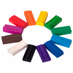 Пластилин мягкий ЮНЛАНДИЯ &laquo;ЮНЫЙ ВОЛШЕБНИК&raquo;, 12 цветов 180 г, СО СТЕКОМ, ВЫСШЕЕ КАЧЕСТВО, европодвес, 106439