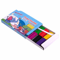 Пластилин мягкий ЮНЛАНДИЯ &laquo;ЮНЫЙ ВОЛШЕБНИК&raquo;, 12 цветов 180 г, СО СТЕКОМ, ВЫСШЕЕ КАЧЕСТВО, европодвес, 106439