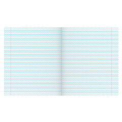 Тетрадь ЗЕЛЁНАЯ обложка 12 л., частая косая линия с полями, офсет, &laquo;ПЗБМ&raquo;, 018244