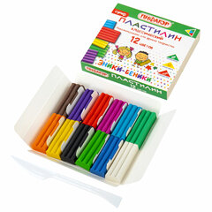 Пластилин классический ПИФАГОР &laquo;ЭНИКИ-БЕНИКИ СУПЕР&raquo;, 12 цветов, 120 г, стек, 106505