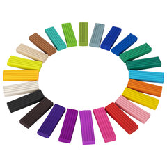 Пластилин классический ЮНЛАНДИЯ &laquo;ЮНЫЙ ВОЛШЕБНИК&raquo;, 24 цвета, 480 г, СО СТЕКОМ, 106511