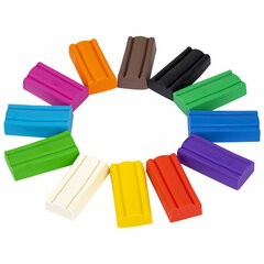 Пластилин мягкий ЮНЛАНДИЯ &laquo;ВЕСЕЛЫЙ ШМЕЛЬ&raquo;, 12 цветов, 180 г, СО СТЕКОМ, 106672