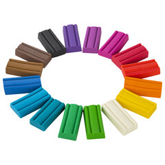 Пластилин мягкий ЮНЛАНДИЯ &laquo;ВЕСЕЛЫЙ ШМЕЛЬ&raquo;, 16 цветов, 240 г, СО СТЕКОМ, 106673