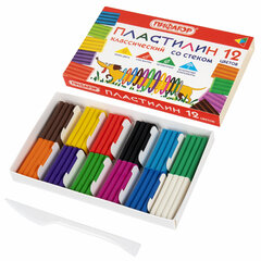 Пластилин классический ПИФАГОР &laquo;Веселая такса&raquo;, 12 цветов, 180 г, СО СТЕКОМ, 106675