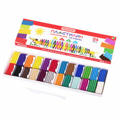 Пластилин классический ПИФАГОР &laquo;Веселая такса&raquo;, 24 цвета, 360 г, СО СТЕКОМ, 106676