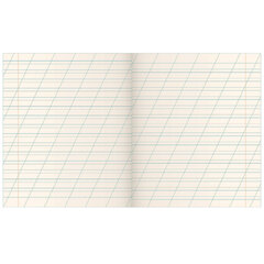 Тетрадь ЗЕЛЁНАЯ обложка 12 л., косая линия с полями, офсет № 2 ЭКОНОМ, &laquo;ПИФАГОР&raquo;, 106725