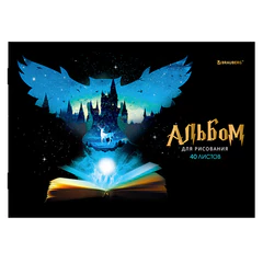 Альбомы для рисования ДЭК А4, 40 л., КОМПЛЕКТ 2 шт., скоба, обложка картон, BRAUBERG, 205&times;290 мм, &laquo;Magic&raquo;, 106733