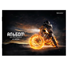 Альбомы для рисования ДЭК А4, 40 л., КОМПЛЕКТ 2 шт., скоба, обложка картон, BRAUBERG, 205&times;290 мм, &laquo;В мире моторов&raquo;, 106736