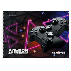 Альбомы для рисования ДЭК А4, 40 л., КОМПЛЕКТ 2 шт., гребень, обложка картон, BRAUBERG, 205&times;290 мм, &laquo;NON-STOP&raquo;, 106738