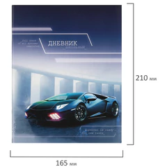 Дневник 1-11 класс 40 л., на скобе, ПИФАГОР, обложка картон, &laquo;Авто&raquo;, 106815