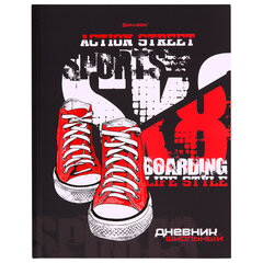 Дневник 5-11 класс 48 л., твердый, BRAUBERG, выборочный лак, с подсказом, &laquo;Кеды&raquo;, 106889