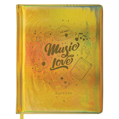 Дневник 1-11 класс 48 л., кожзам (твердая с поролоном), фольга, BRAUBERG HOLIDAY, &laquo;Музыка&raquo;, 106914