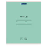 Тетради ДЭК 12 л. КОМПЛЕКТ 10 шт. BRAUBERG КЛАССИКА NEW, косая линия, обложка картон, ЗЕЛЕНАЯ, 107050