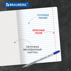 Тетради ДЭК 24 л., КОМПЛЕКТ 10 шт., BRAUBERG "КЛАССИКА NEW", линия, обложка картон, АССОРТИ, 107092