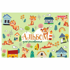 Альбом для рисования А4, 12 листов, скоба, обложка офсет, ПИФАГОР, 203&times;288 мм, &laquo;МИКС-1&raquo;, 107100