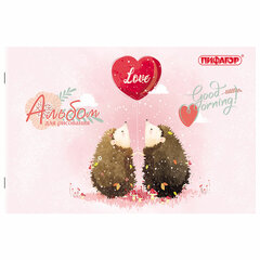 Альбом для рисования А4, 12 листов, скоба, обложка офсет, ПИФАГОР, 203&times;288 мм, &laquo;МИКС-1&raquo;, 107100