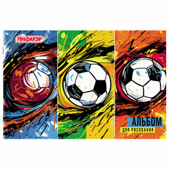 Альбом для рисования А4, 12 листов, скоба, обложка офсет, ПИФАГОР, 203&times;288 мм, &laquo;МИКС-1&raquo;, 107100