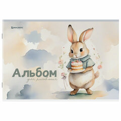 Альбом для рисования А4, 12 листов, скоба, обложка картон, BRAUBERG, 203&times;288 мм, &laquo;МИКС-1&raquo;, 107101