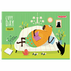 Альбом для рисования А4, 24 листа, скоба, обложка офсет, ПИФАГОР, 203&times;288 мм, &laquo;КАПИБАРА&raquo; (2 вида), 107104